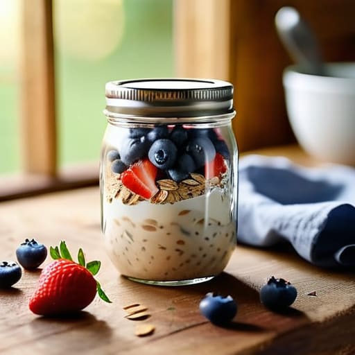 Preparing breakfast with The Overnight Oats System.