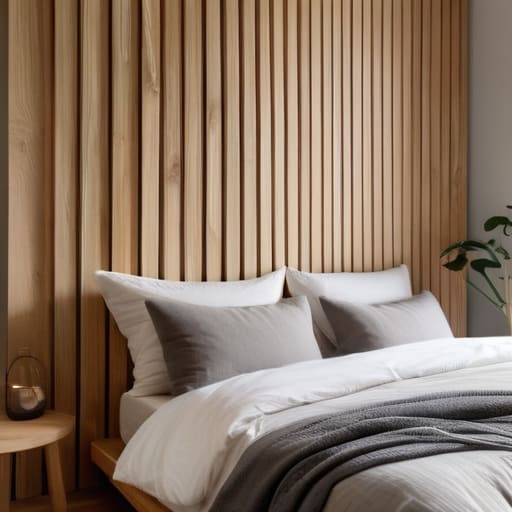 The Scandi-Style Wooden Slat Wall backdrop.