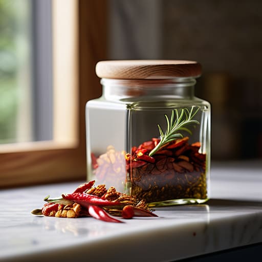 Handmade elevated pantry staples in jars.