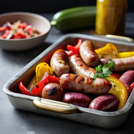 Roasted Sheet Pan Sausage and Veggies.
