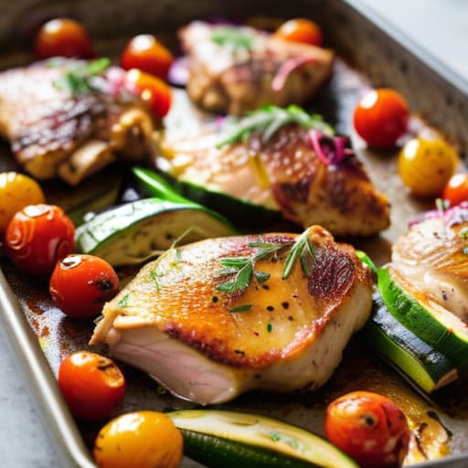 Roasted Mediterranean Chicken and Veggie Medley.