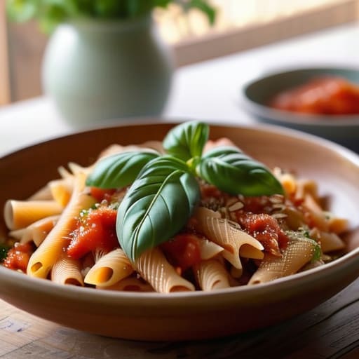 Nutritious One-Pot Pantry Pasta with beans.