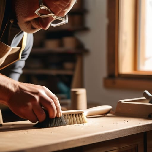 Applying The Final Polish to furniture.