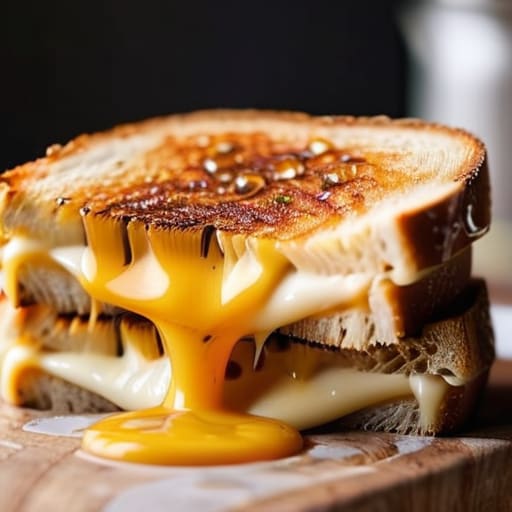 Sourdough Upgraded Adult Grilled Cheese sandwich.
